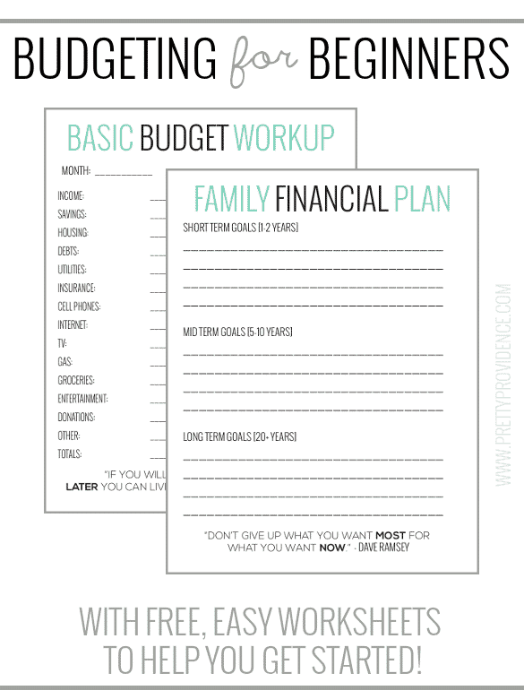 Basic Budgeting with free worksheets to get you started