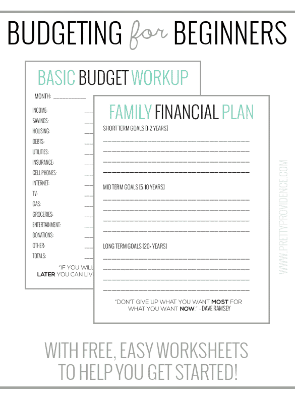 Basic Budgeting with free worksheets to get you started!