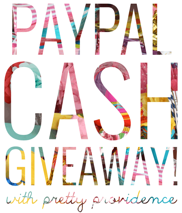 Paypal Cash Giveaway with Pretty Providence! 