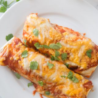 Easy freezable creamy beef enchiladas!