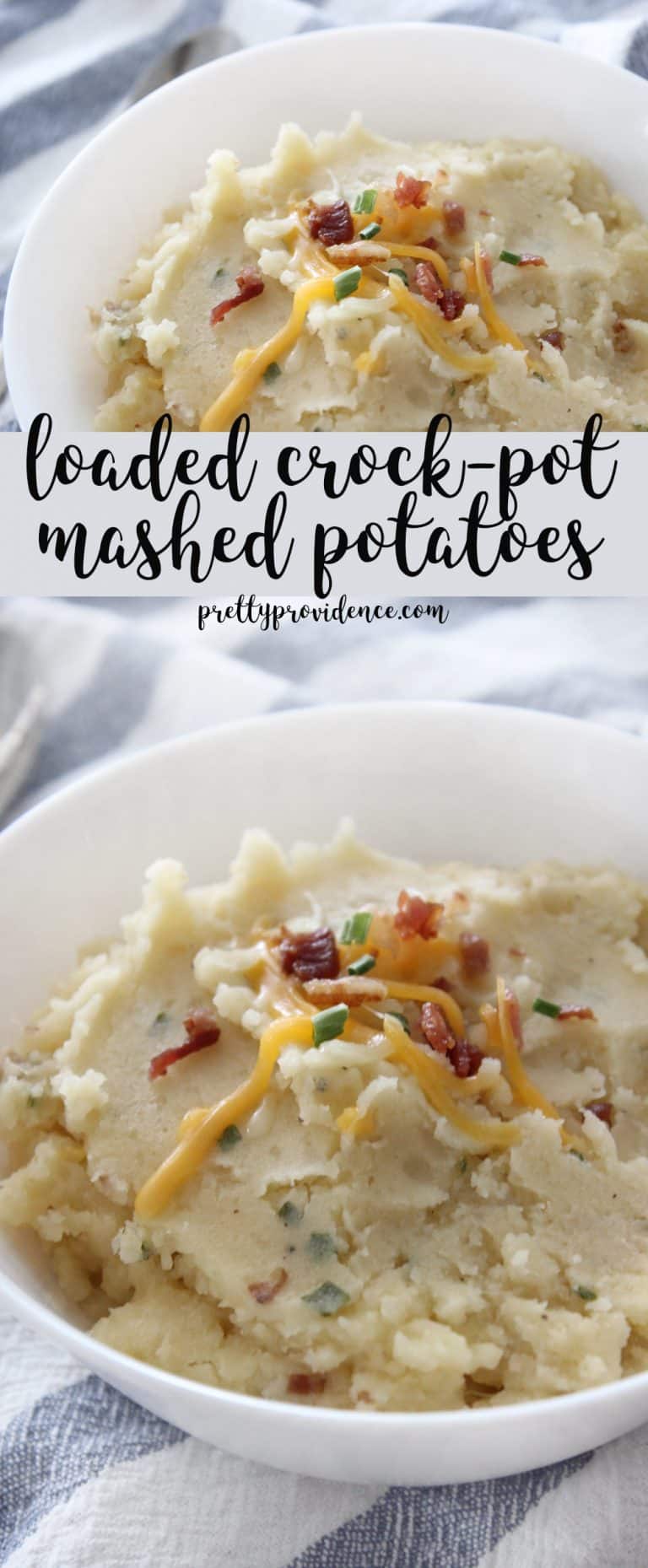 Slow Cooker Loaded Mashed Potatoes - The Perfect Side Dish