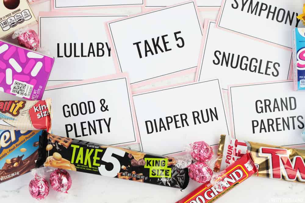 Candy Bar Baby Shower Matching Game Ideas
