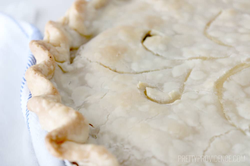 You will love this semi-homemade pot pie! It has all the hearty delicious flavors a homemade pot pie has, with minimal effort! 