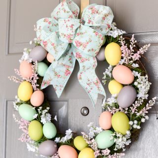 Easter Egg Wreath from A Pumpkin and a Princess