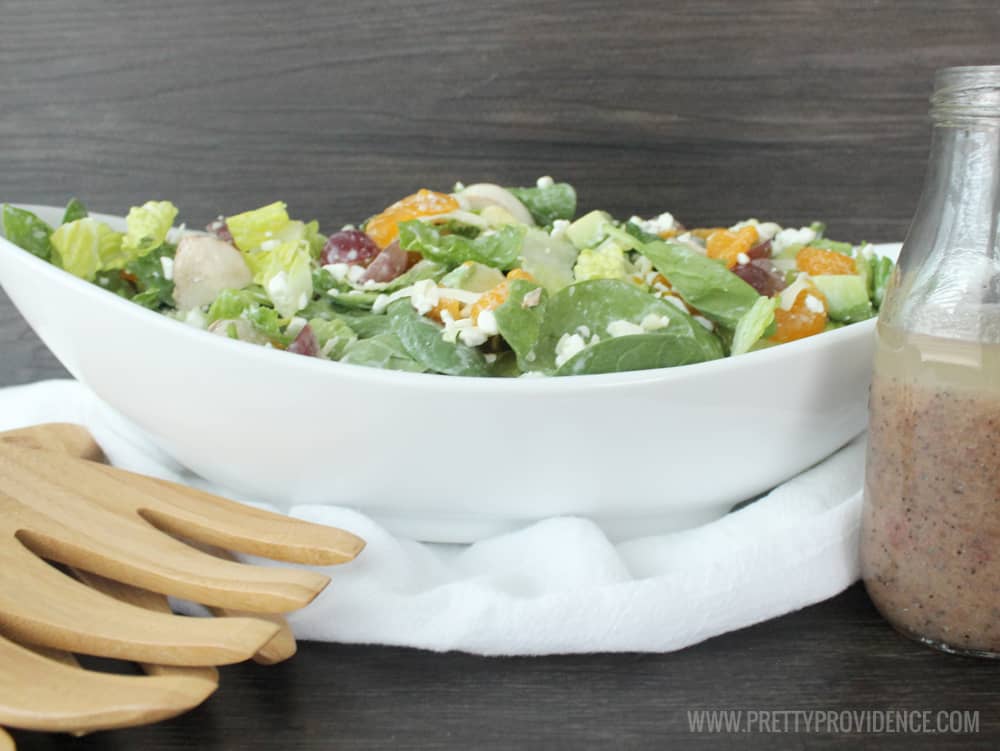Okay this is my ABSOLUTE FAVORITE SALAD of all time! Literally so delicious and so easy to throw together! The perfect pairing of sweet and salty flavors, so good! 