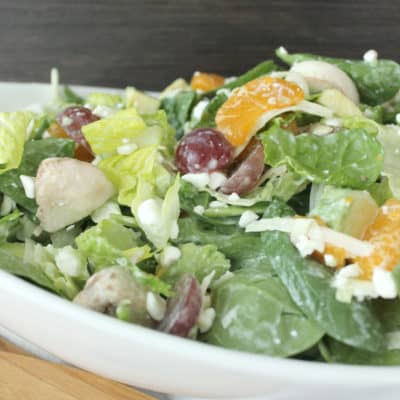 Okay this is my ABSOLUTE FAVORITE SALAD of all time! Literally so delicious and so easy to throw together! The perfect pairing of sweet and salty flavors, so good!