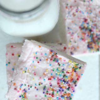 These sugar cookies are SO GOOD. Ten times easier than making sugar cookies and just as delicious! The kids love helping with these!