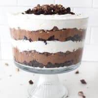 If you love chocolate trifle this chocolate brownie trifle is to die for good. Rave reviews every time. 