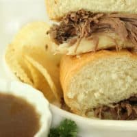 Okay these crock-pot french dip sandwiches are unbelievably good! Literally so easy and they taste amazing! They are my go-to when I'm having company, and everyone always raves about them. Five stars, for sure.