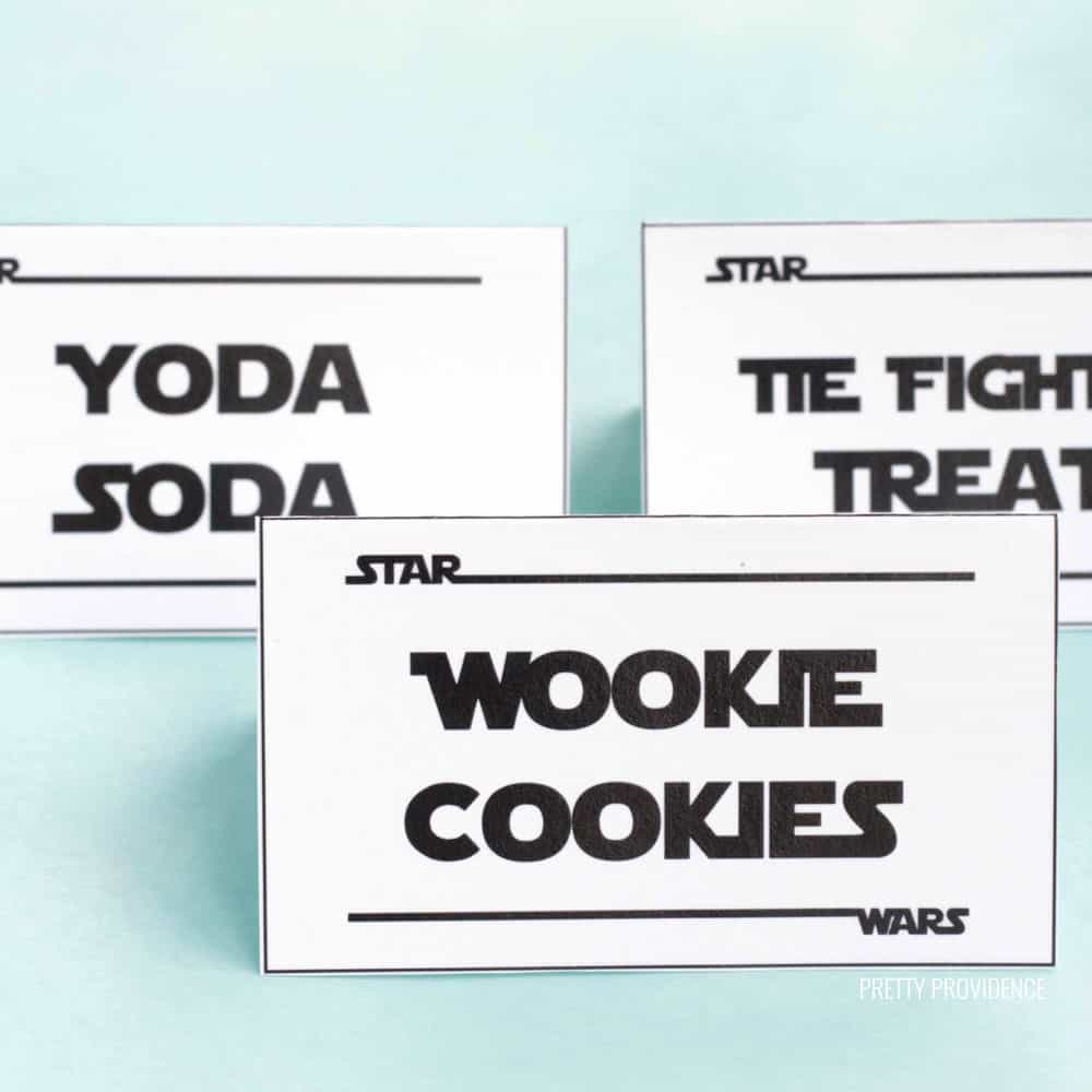 Star wars deals party food labels