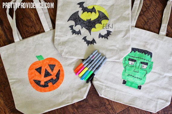 Three DIY Trick or Treat Bags Easy Halloween Craft