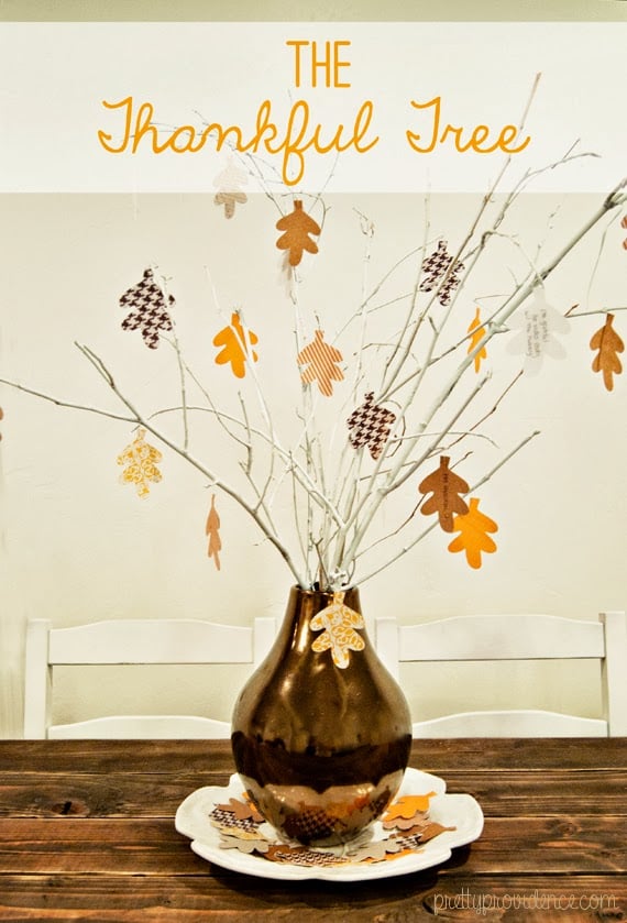 thanksgiving table centerpiece: thankful tree, fun family tradition for thanksgiving