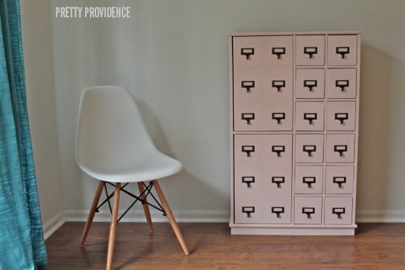 Refinished Card Catalog Cabinet