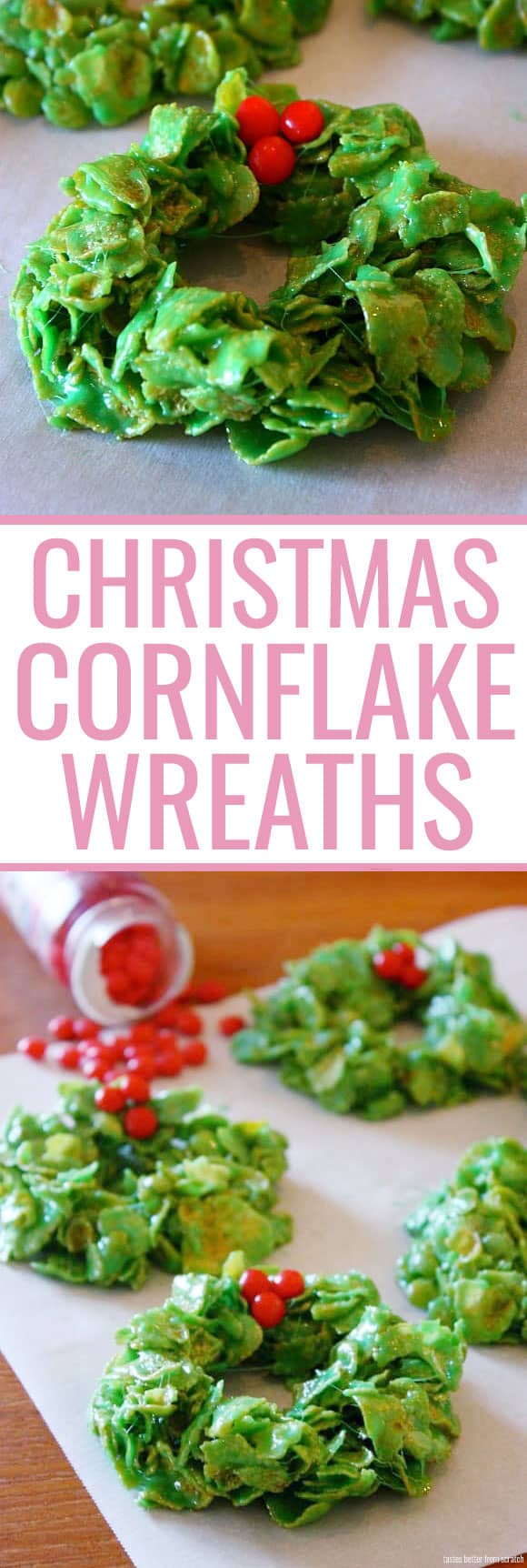 Christmas Cornflake Wreaths - Marshmallow Treats - Pretty Providence