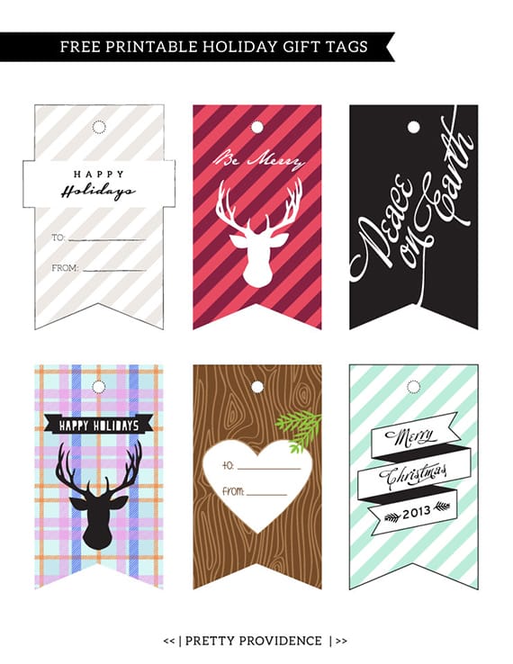 Printable Holiday Gift Tags