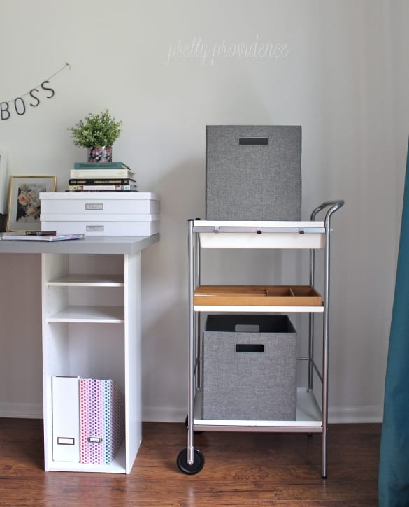 Ikea Hack Desk With Storage Shelves Pretty Providence