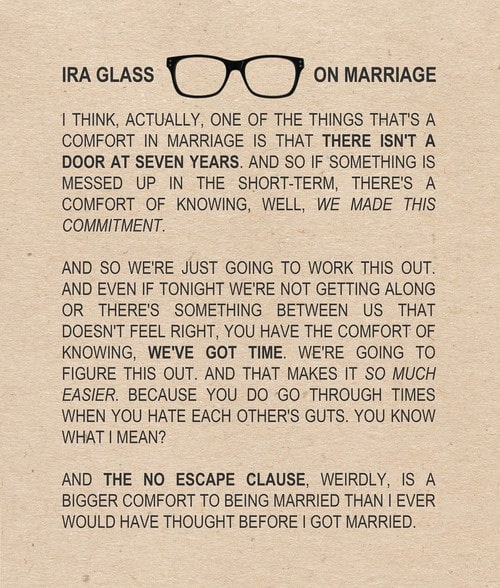 Ira Glass on Marriage