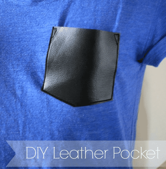 DIY Leather Pocket Tee - Pretty Providence