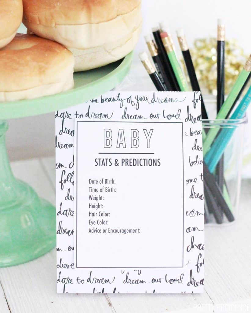 Free Printable Baby Predictions Cards Baby Shower Game