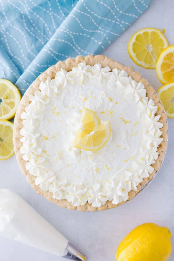 Best Sour Cream Lemon Pie - Pretty Providence