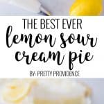 The best lemon sour cream pie you will ever taste! If I can make it you can too- and I promise it will please any crowd! It's even won a few competitions! #lemonpie #lemondesserts #sourcreamlemonpie #lemonsourcreampie #easypierecipes