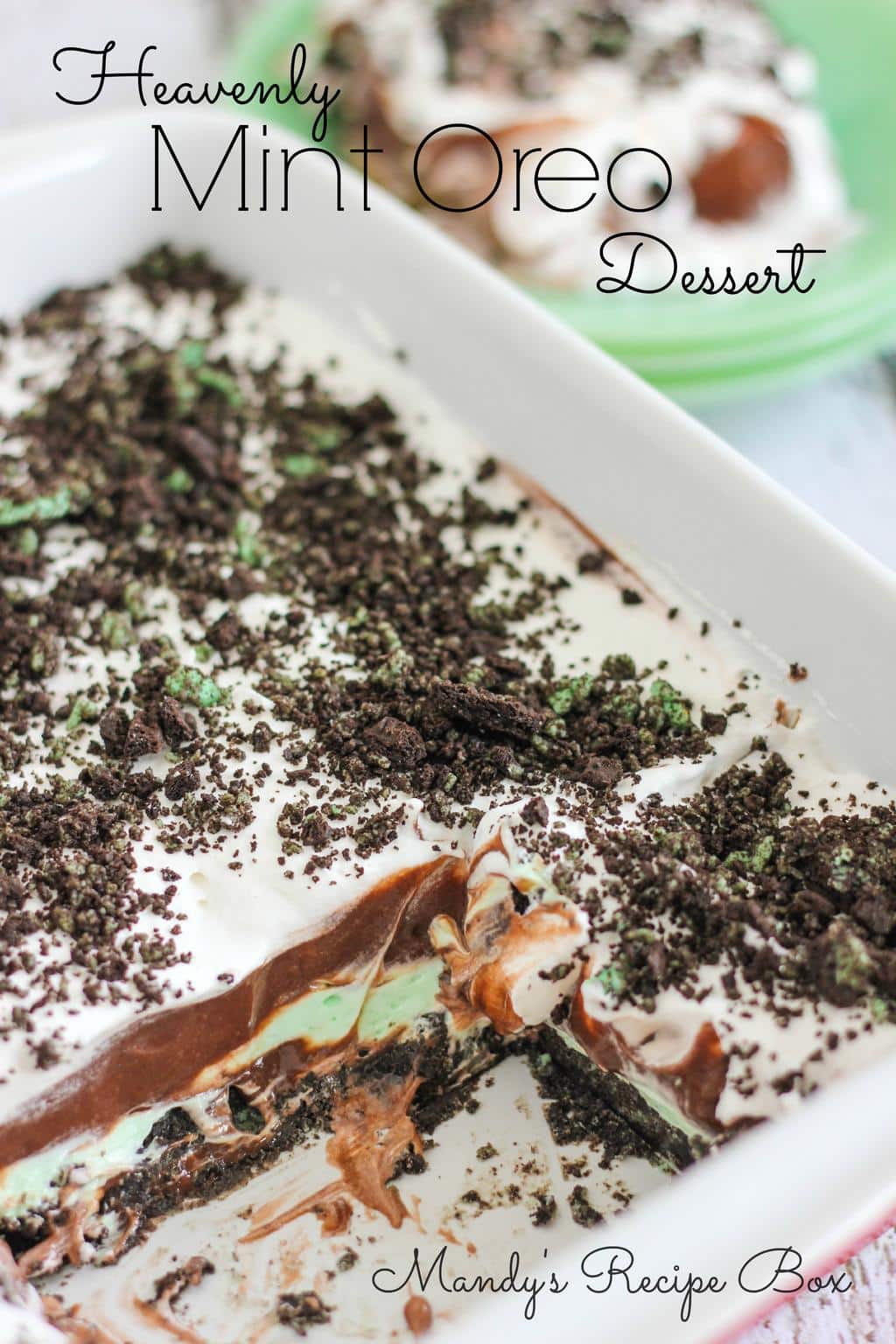 Heavenly Mint Oreo Dessert on Mandy's Recipe Box