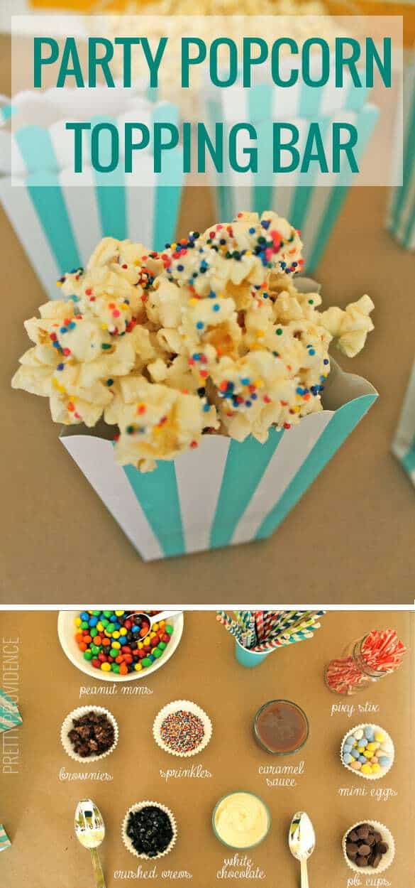 popcorn topping bar for parties!