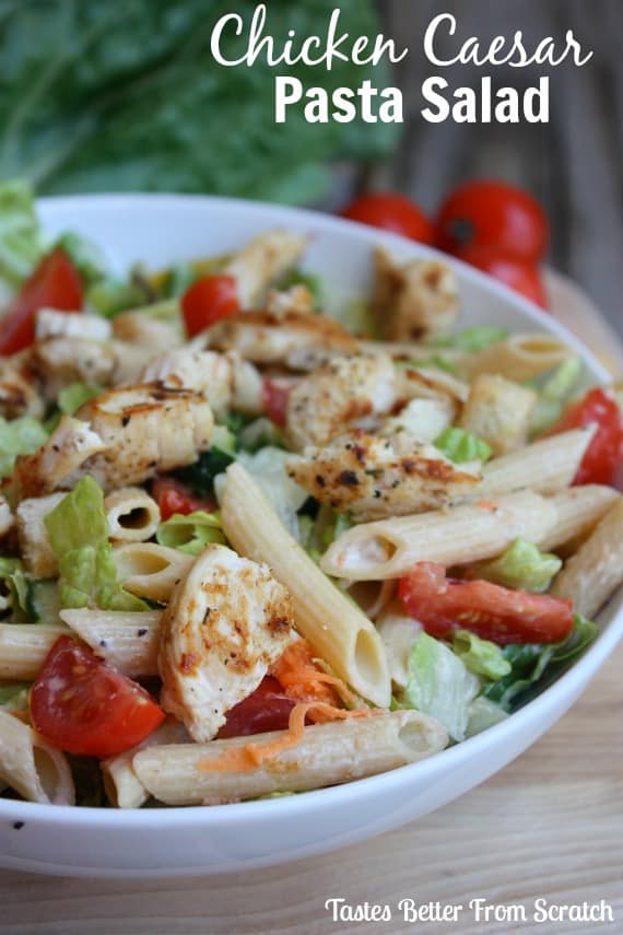 Chicken Caesar Pasta Salad 