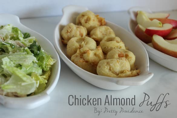 Easy chicken almond puffs! Perfect for any shower or get together! 