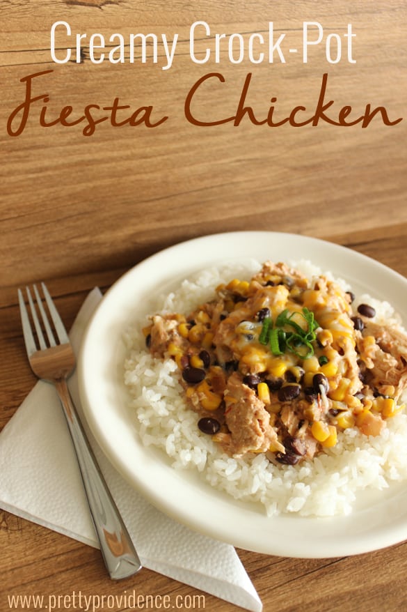 Easy and delicious creamy, slow cooker, fiesta chicken!