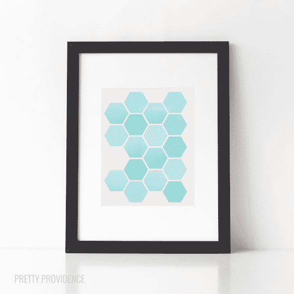 Hexagons free printable at prettyprovidence.com