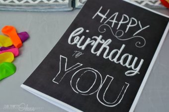 Chalkboard Birthday Card - Free Printable