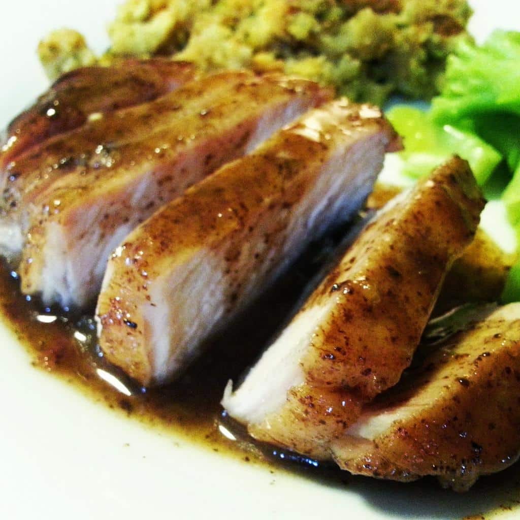 Freezer Meal: Apple Balsamic Pork Chops @ amandathevirtuouswife.com