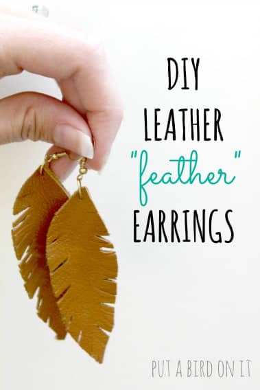 Diy Leather Feather Earrings Tutorial Pretty Providence