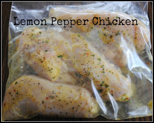 Freezer Lemon Pepper Chicken @ Six-Cents.com