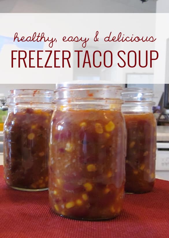 This freezer taco soup is so delicious, so easy, so cheap, so fast, freezes so well, and *bonus* it’s healthy.