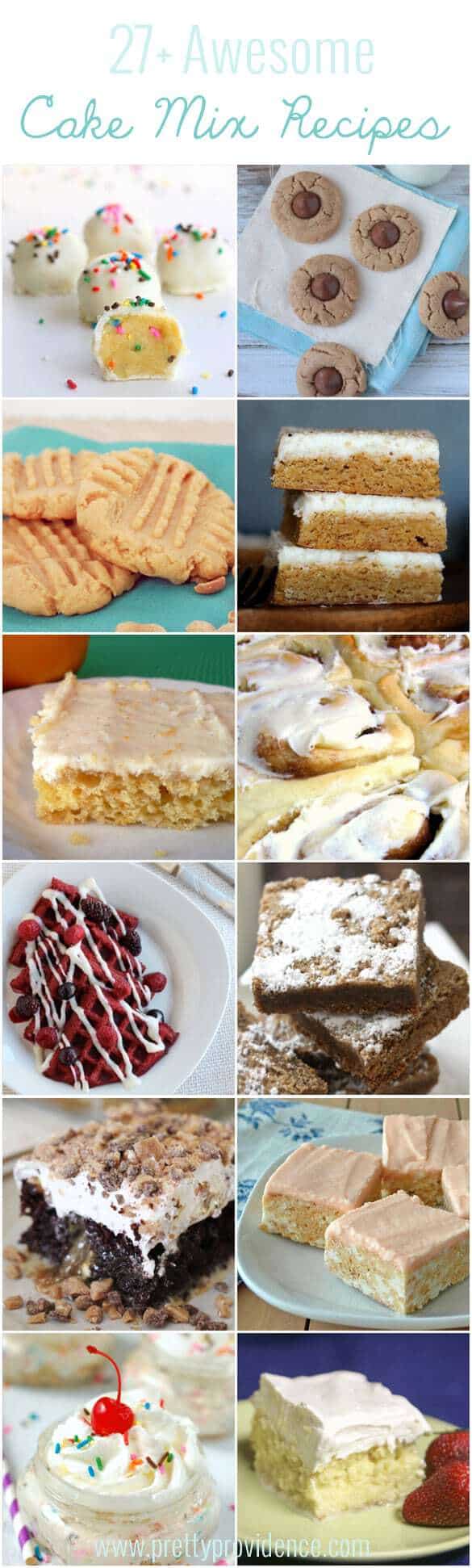 27+ Awesome cake mix recipes! Perfect for busy dessert lovers! 