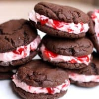 Cherry Chocolate Sandwich Cookies