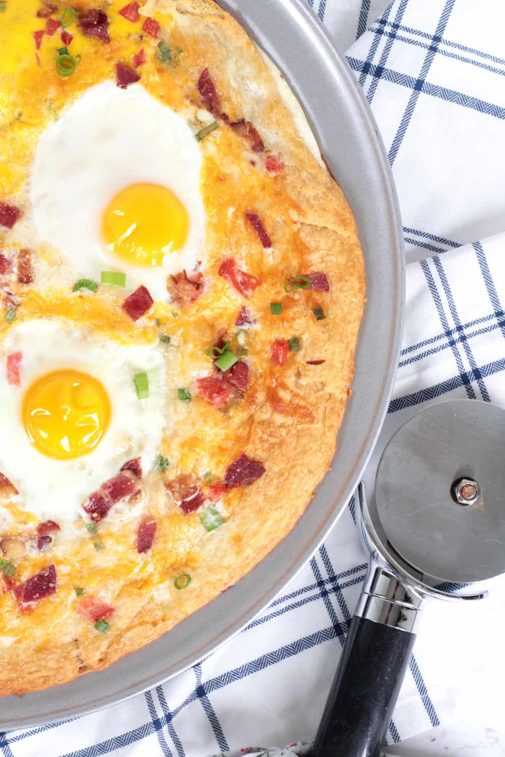 Breakfast Pizza Eggs and Bacon