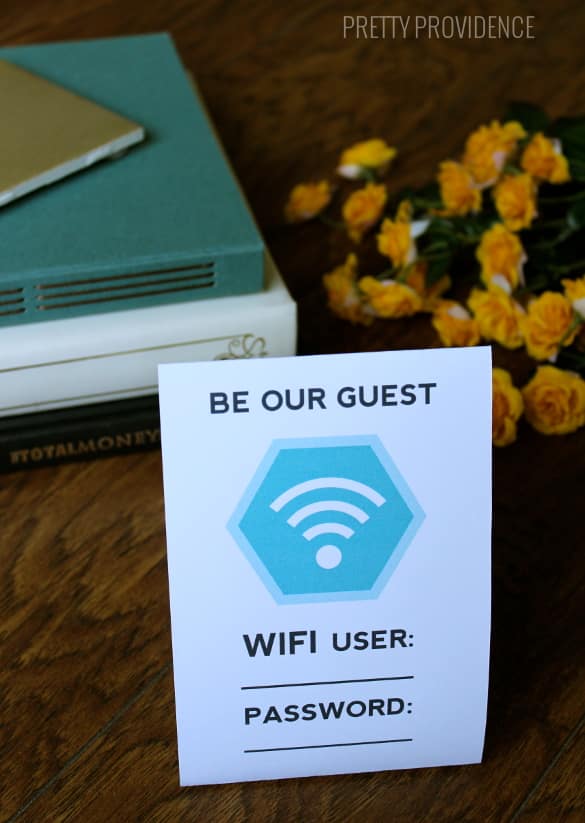 Free Be Our Guest WiFi Printable Pretty Providence