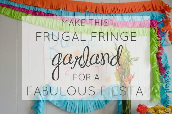 DIY Fringe Garland - Perfect for a fiesta or any kind of party, and it's cheap - all you need is tissue paper! via Pretty Providence + Lemon Thistle