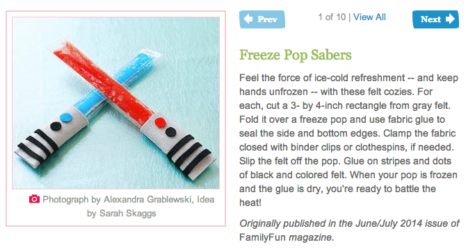 Family Fun Freezer Pop Sabers