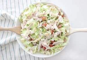 The best ever Chinese chicken salad with homemade oriental salad dressing! Perfect for any party or get together, or just for an easy healthy dinner!