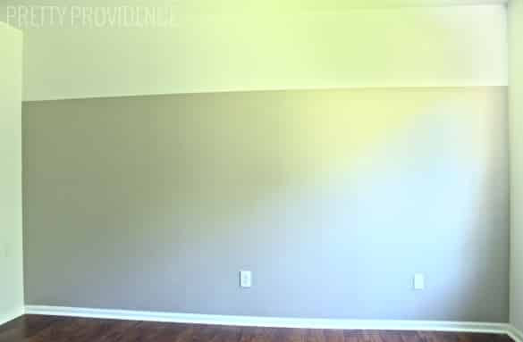 DIY Two-Tone Accent Wall. Easy way to add a modern touch to your home! 