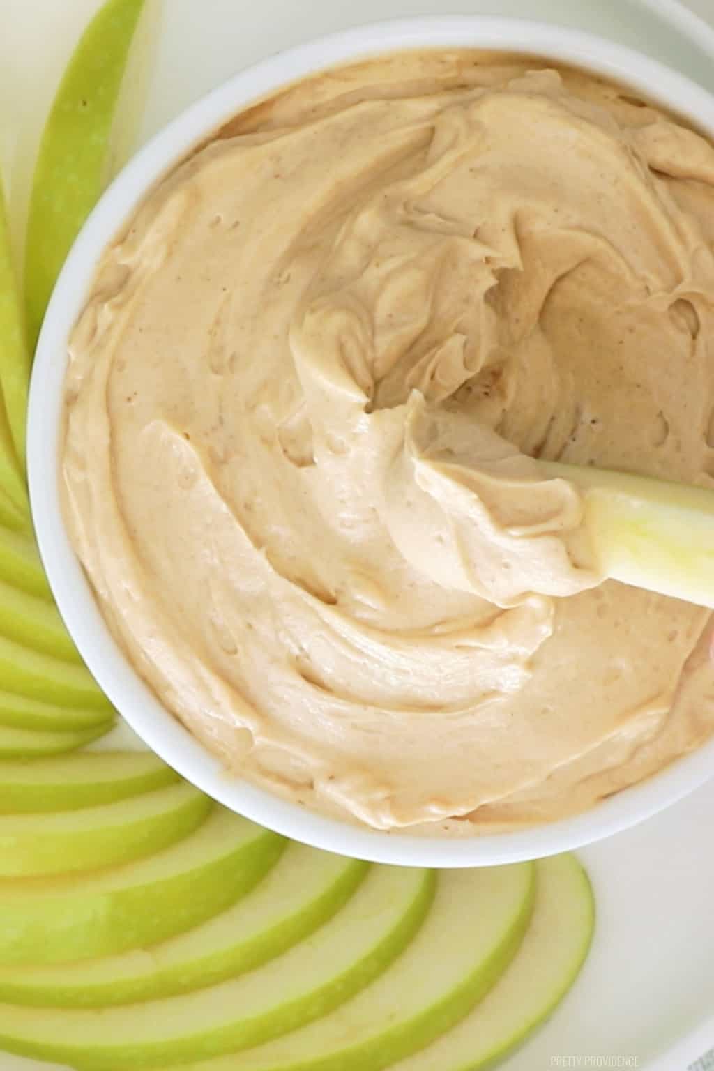 Creamy peanut butter apple dip. This is the most delicious dip you'll ever eat! 