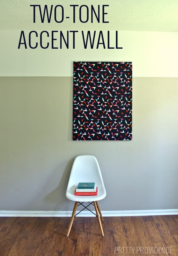 DIY Two-Tone Accent Wall. Easy way to add a modern touch to your home! 