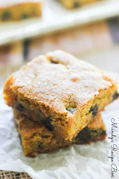 Chocolate Chip Pumpkin Spice Bars 