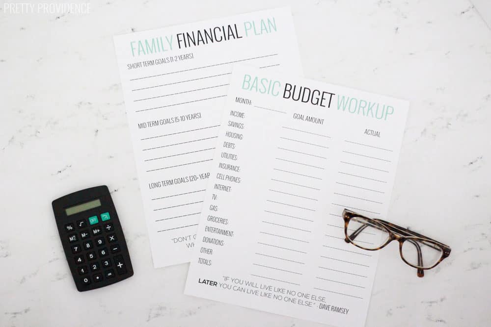 How to start budgeting - with free worksheets to help you get started and make a plan! 