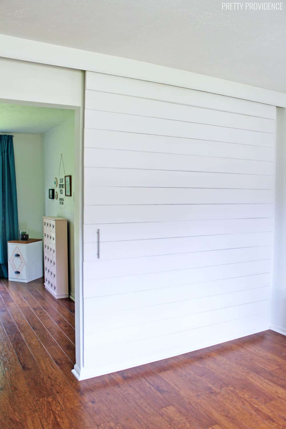How to build a sliding barn door for a bathroom Diy Sliding Barn Door Under 250 Pretty Providence