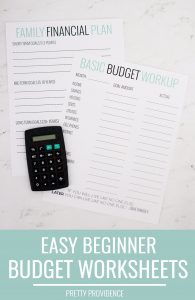 Basic Budgeting with free worksheets to get you started!